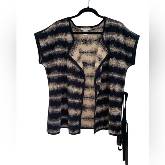 Pendleton Open Front Women’s Short Sleeve Belted Cardigan Size L / XL - Picture 1 of 15